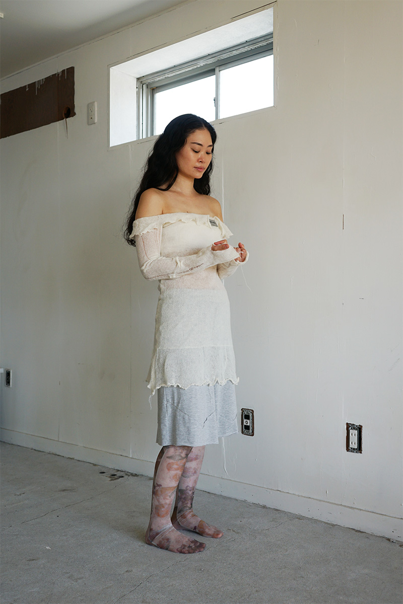 Off-the-shoulder Knit Dress