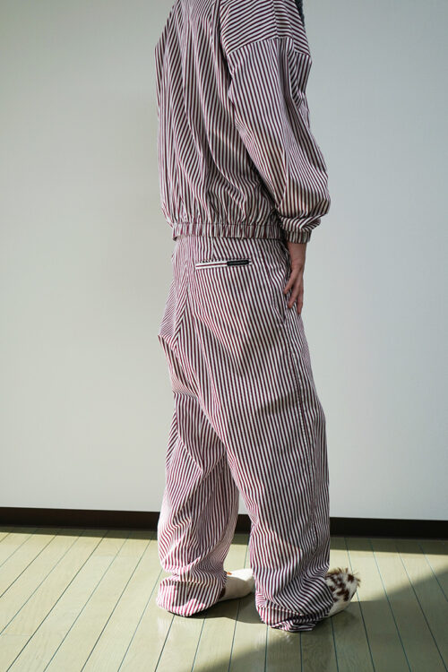 Striped Poplin Trousers