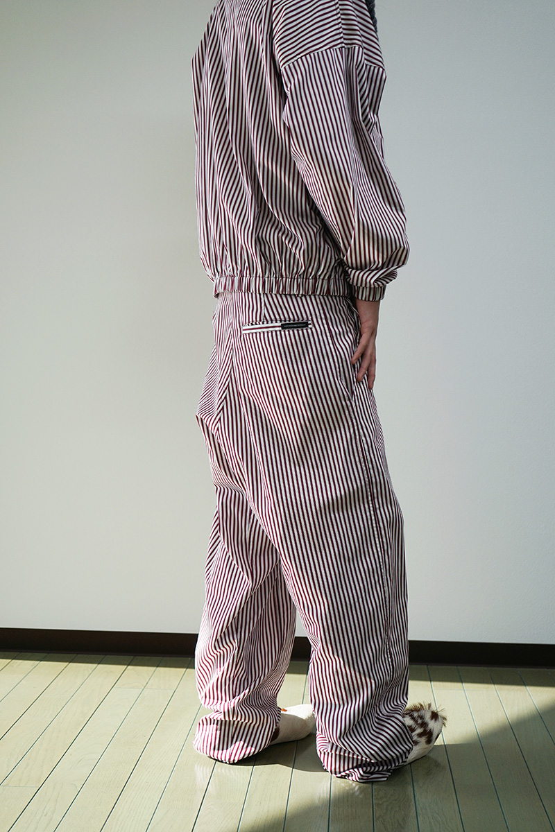 Striped Poplin Trousers