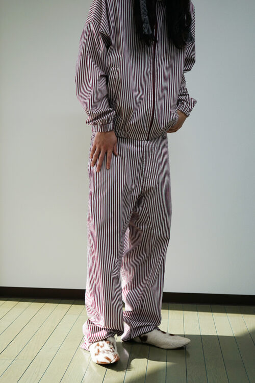 Striped Poplin Trousers
