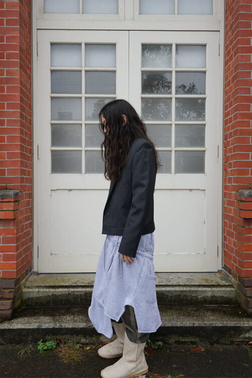 SPIRAL SWEATPANTS SKIRT