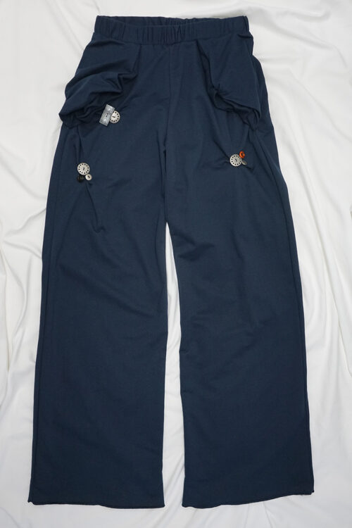 Button twist pants / Navy