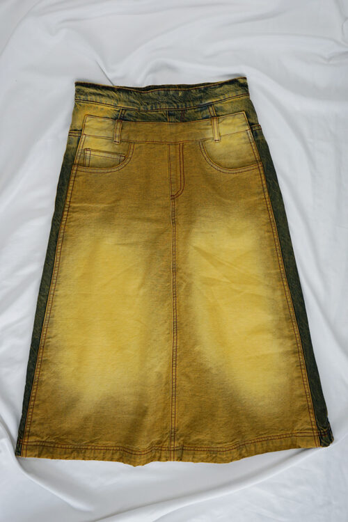 Double Denim Skirt