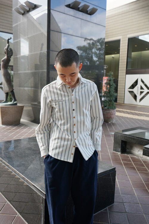 Woodline Beaded Striped Shirt 