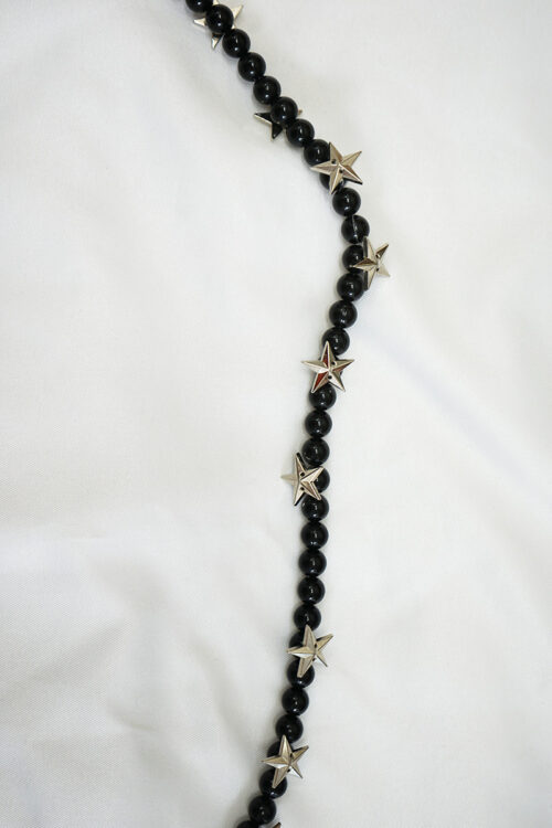 Beads and metal stars belt