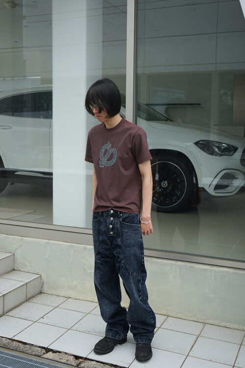 ARC PLEATED SELVEDGE DENIM DUSK BLUE