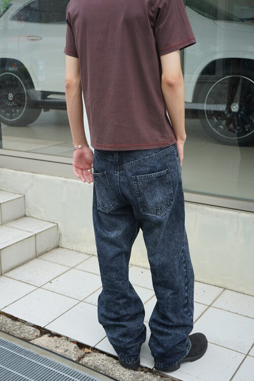 ARC PLEATED SELVEDGE DENIM DUSK BLUE