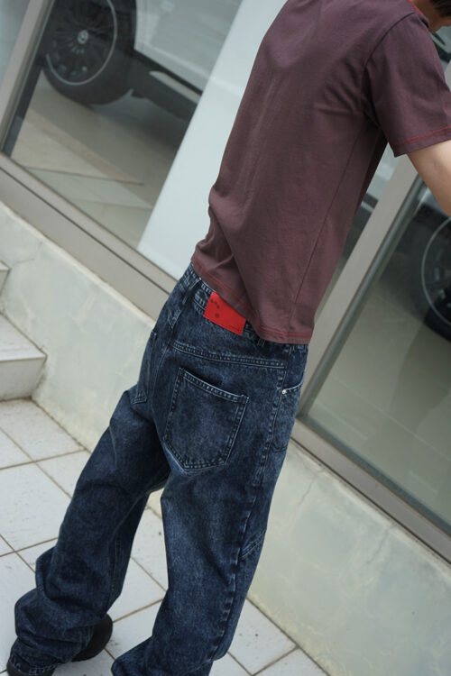 ARC PLEATED SELVEDGE DENIM DUSK BLUE