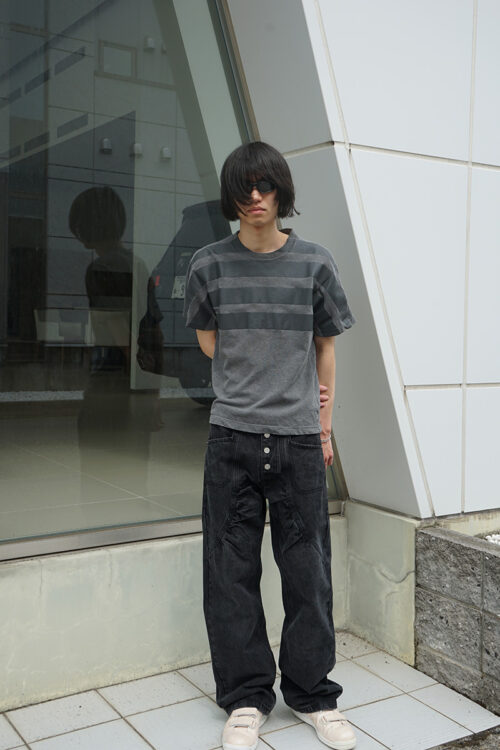 ARC PLEATED SELVEDGE DENIM BLACK