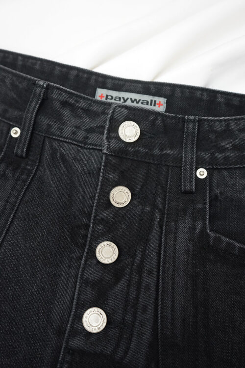 ARC PLEATED SELVEDGE DENIM BLACK