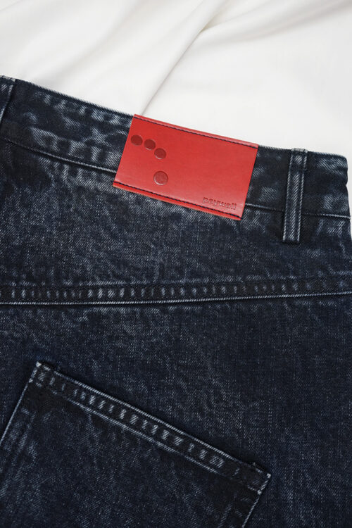ARC PLEATED SELVEDGE DENIM DUSK BLUE