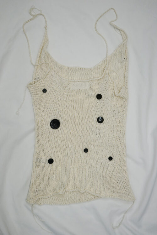 Silk dot moon top