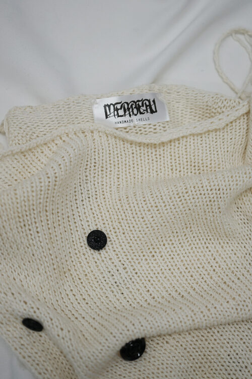 Silk dot moon top
