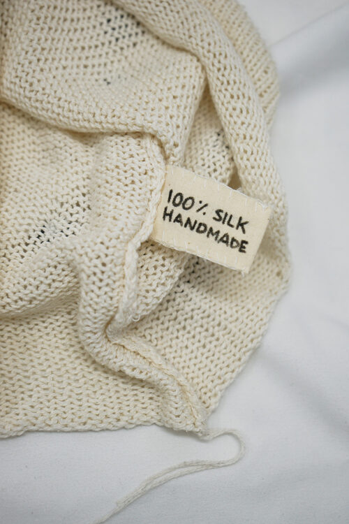 Silk dot moon top