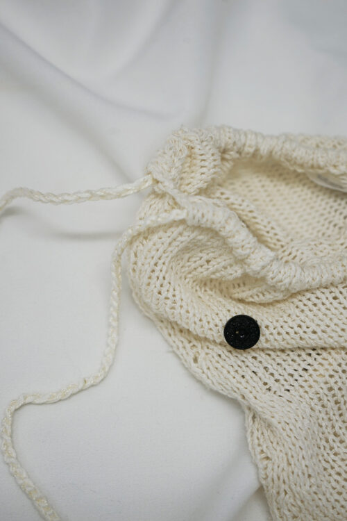 Silk dot moon skirt