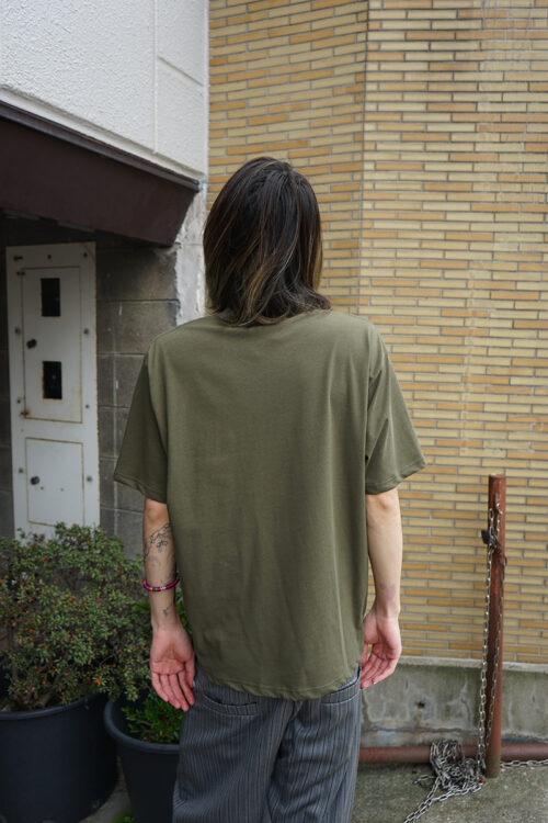 Tilted logo T-shirt Khaki