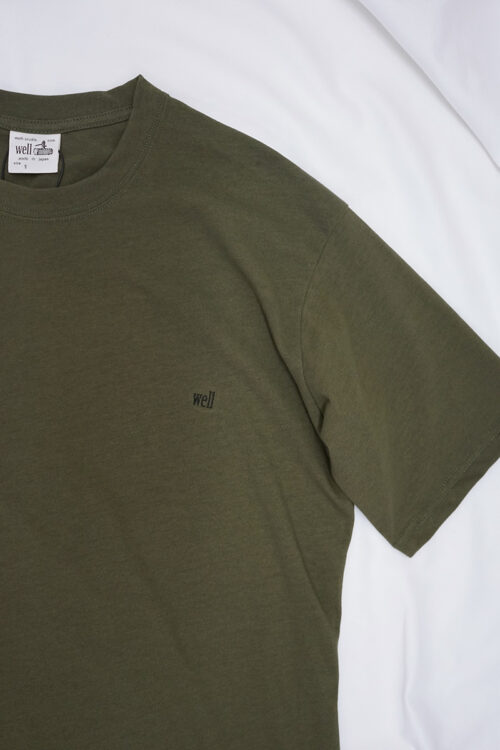 Tilted logo T-shirt Khaki