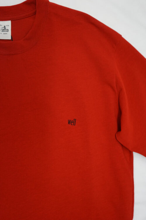 Tilted logo T-shirt Red